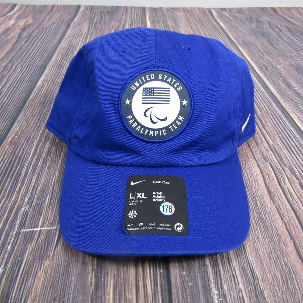 United States Paralympic Team Hat Cap Strap Back Mens XL Blue Team USA‎ Nike
